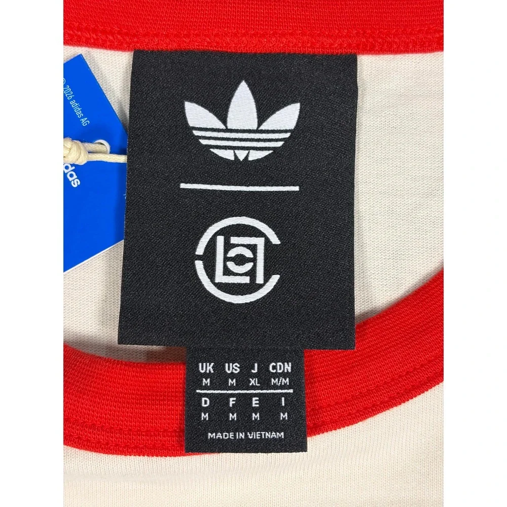 Adidas x Clot Chinese New Year Edison Chen Dolman Ringer Tee Off White Red Men M